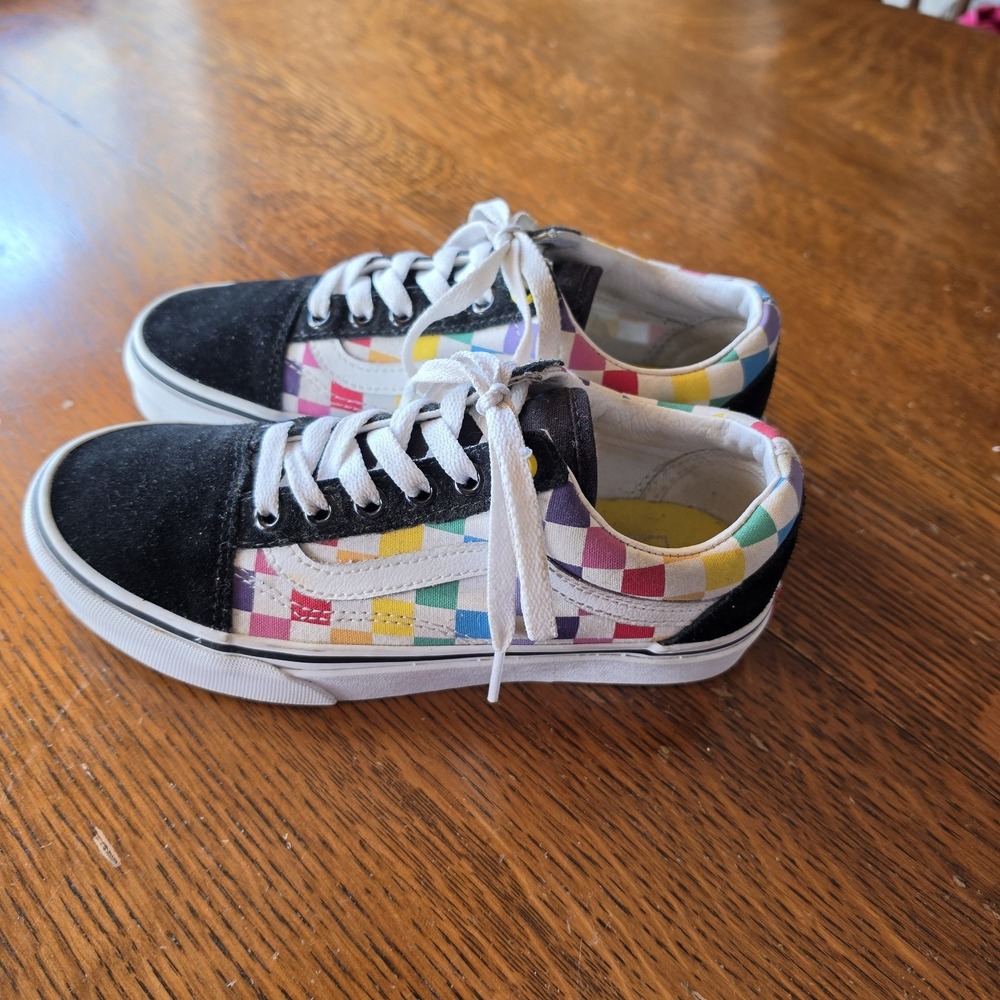 VANS Ward Old Skool Sneakers Unisex Mens 4 Womens‎ 5.5 Black Multi Checkerboard